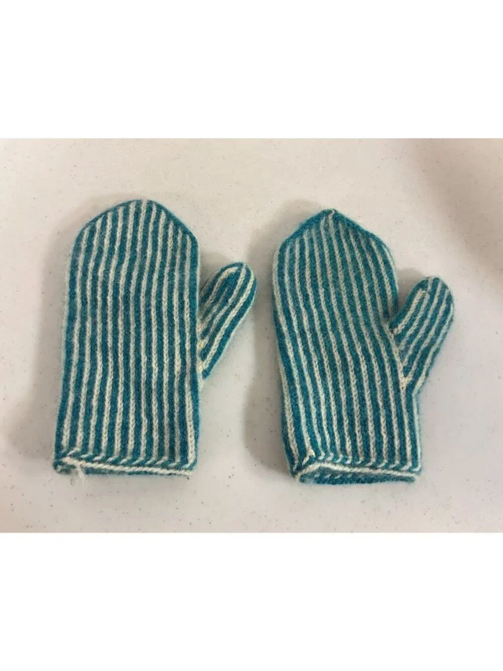 Handknit Wool Mittens Womens Medium